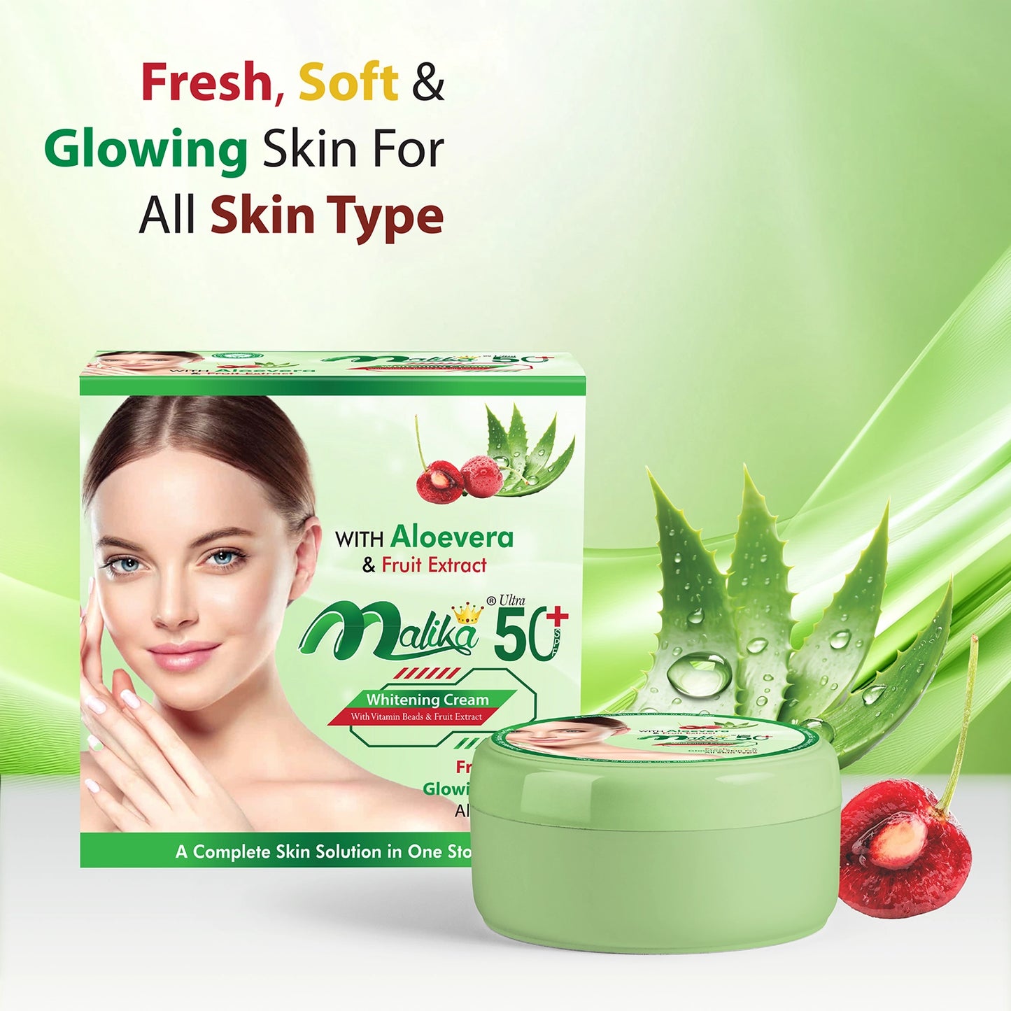 MALIKA SPF 50+ WHITENING CFREAM